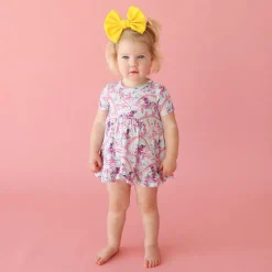 Ruffled Twirl Bodysuit Dress