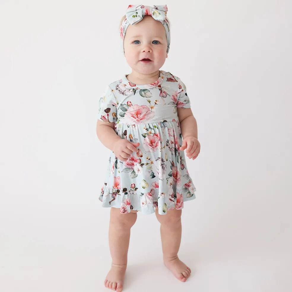 Ruffled Twirl Bodysuit Dress