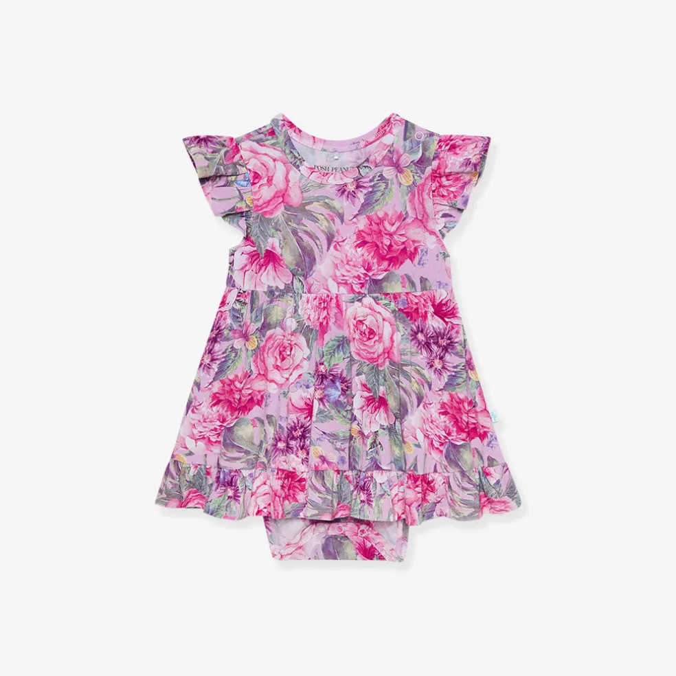 Ruffled Twirl Bodysuit Dress