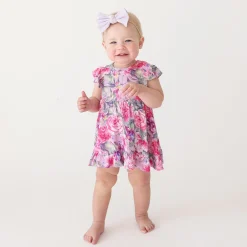 Ruffled Twirl Bodysuit Dress