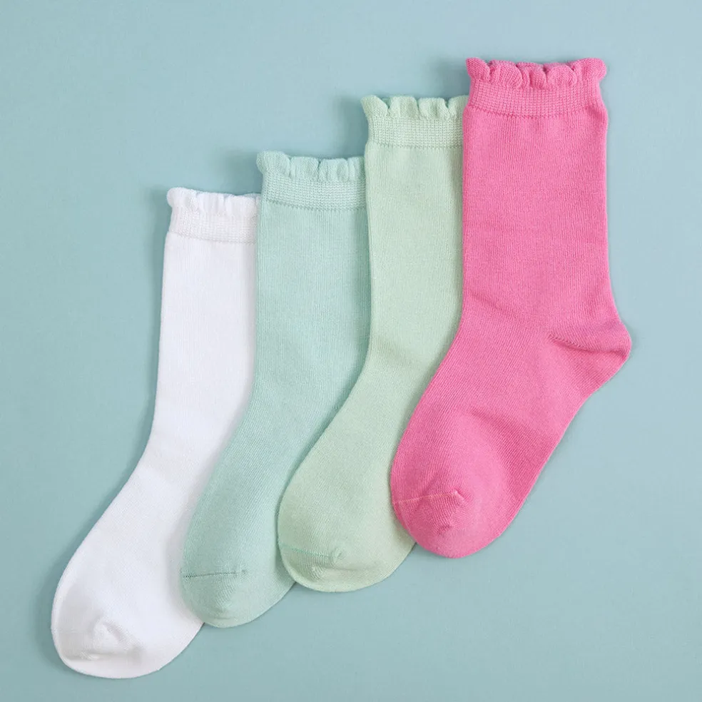 Scallop Crew Socks