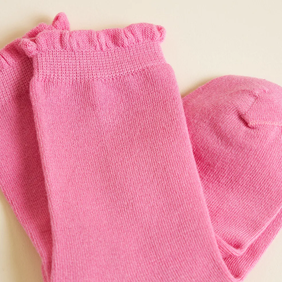 Scallop Crew Socks