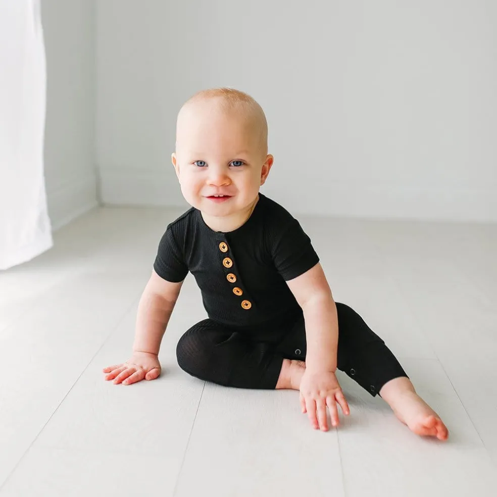 Short Sleeve Henley Romper