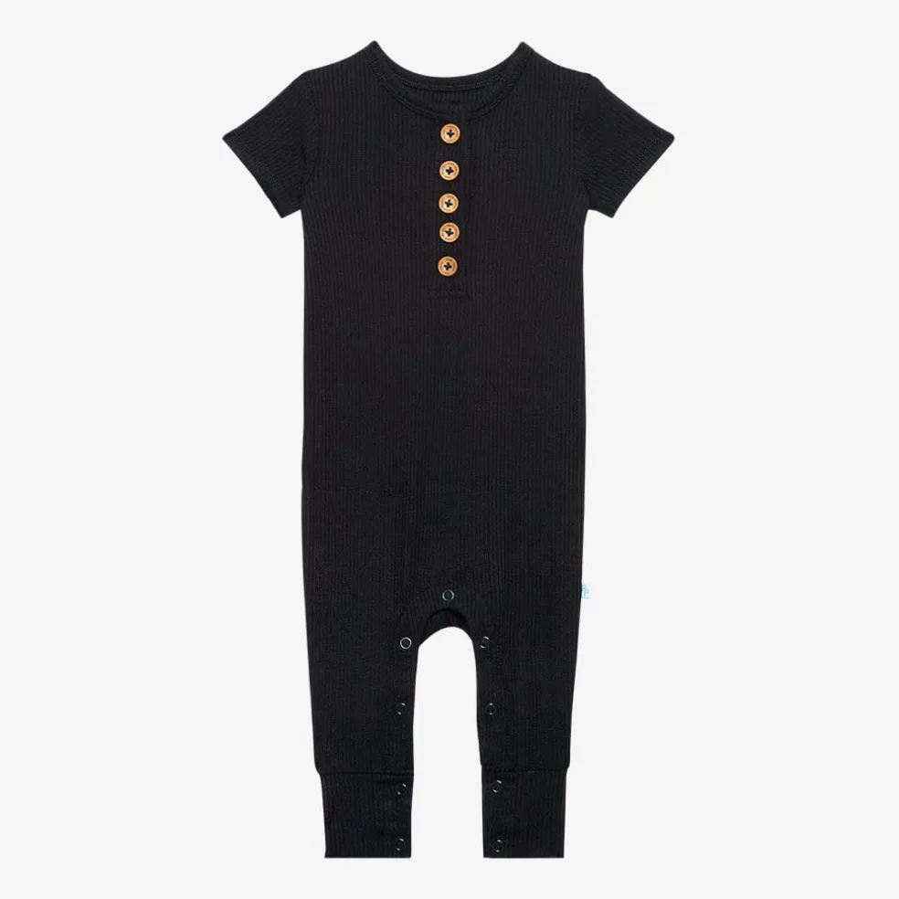 Short Sleeve Henley Romper
