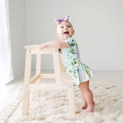 Short Sleeve Henley Twirl Skirt Bodysuit