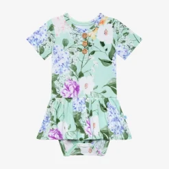 Short Sleeve Henley Twirl Skirt Bodysuit