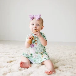 Short Sleeve Henley Twirl Skirt Bodysuit