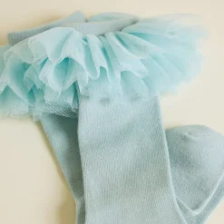 Tulle Ruffle Knee High Socks