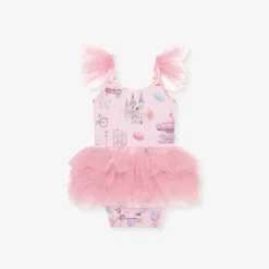 Tulle Smocked Bodysuit Dress