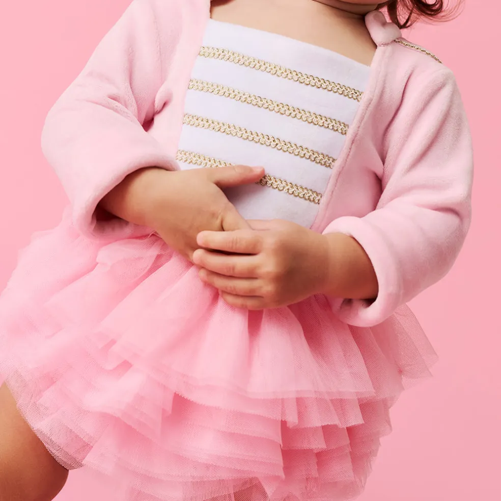Velour Tulle Bodysuit Dress