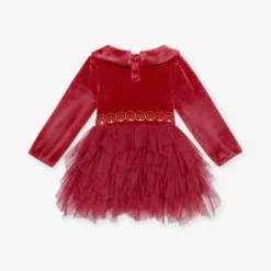Velour Tulle Bodysuit Dress
