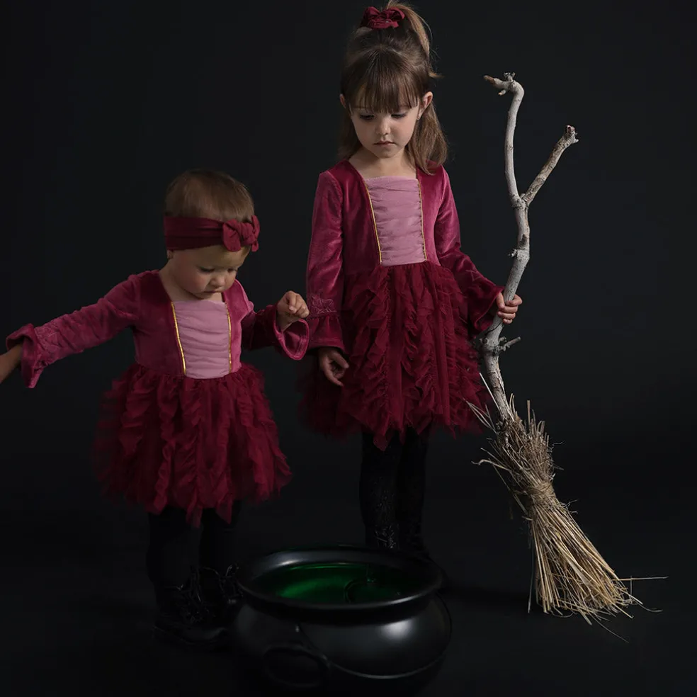 Velour Tulle Bodysuit Dress