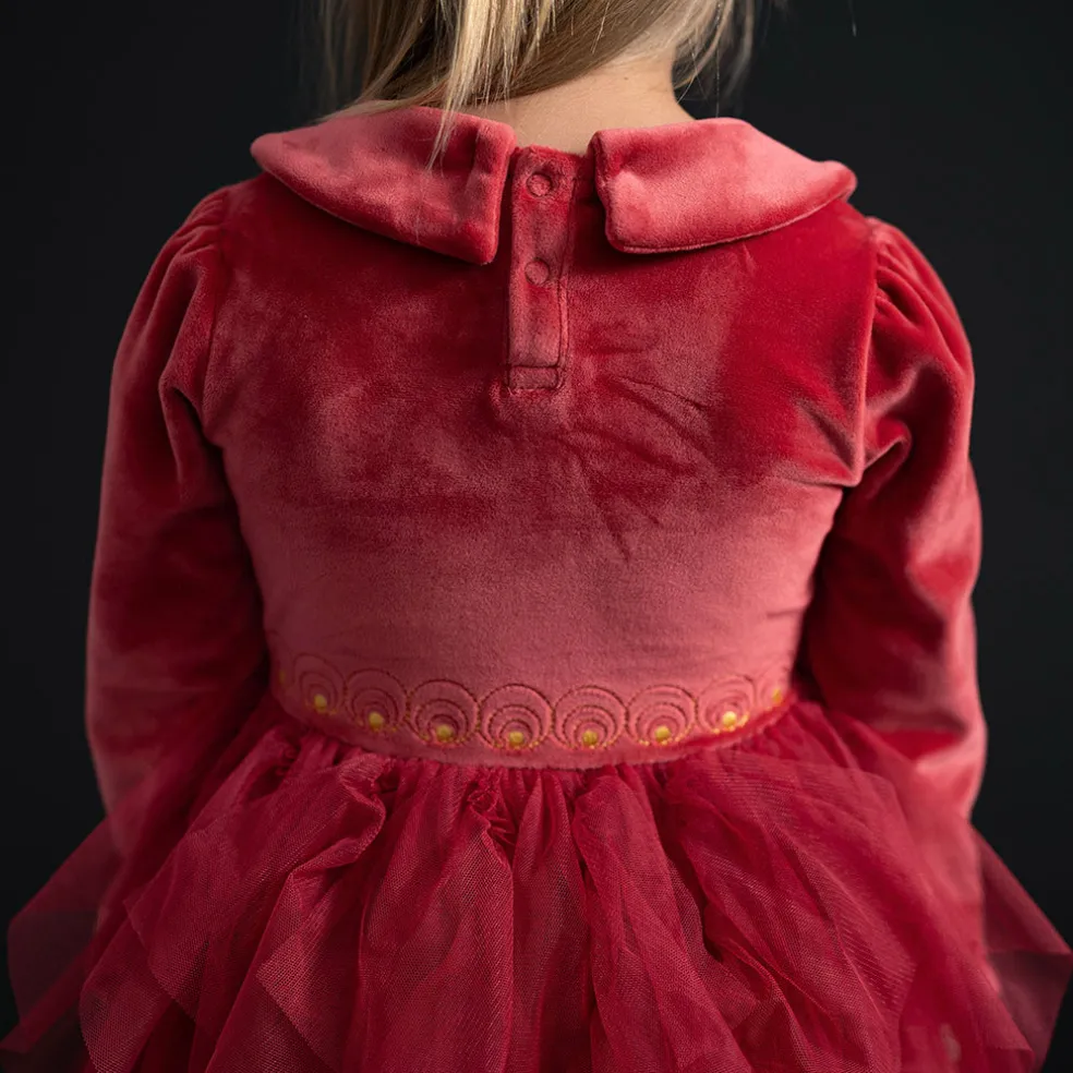 Velour Tulle Dress