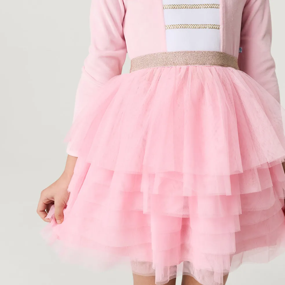 Velour Tulle Dress