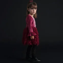 Velour Tulle Dress