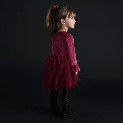 Velour Tulle Dress