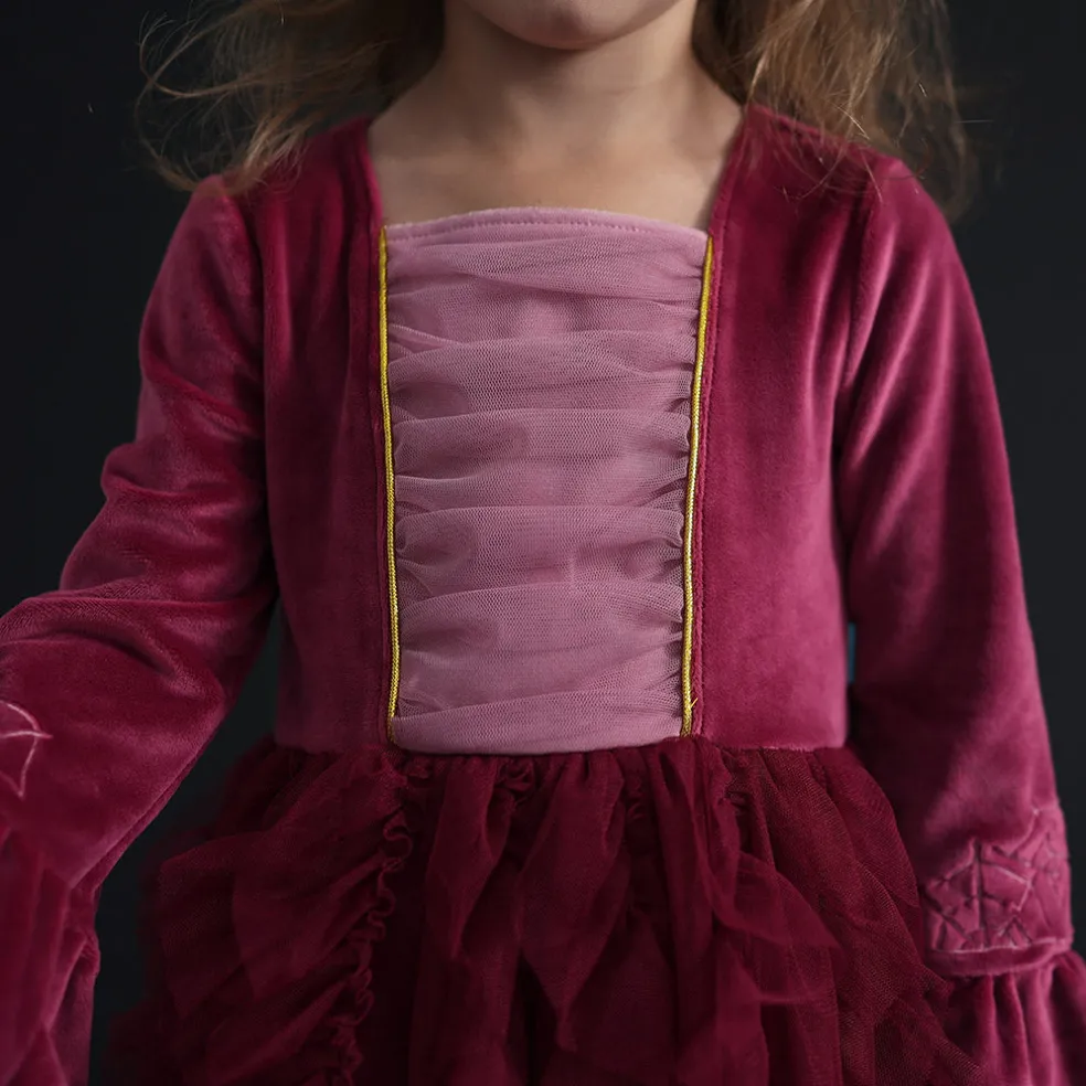 Velour Tulle Dress