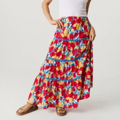 Women's Bamboo Challis Maxi Skirt