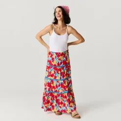 Women's Bamboo Challis Maxi Skirt