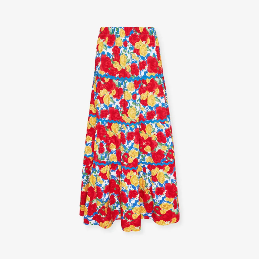 Women's Bamboo Challis Maxi Skirt