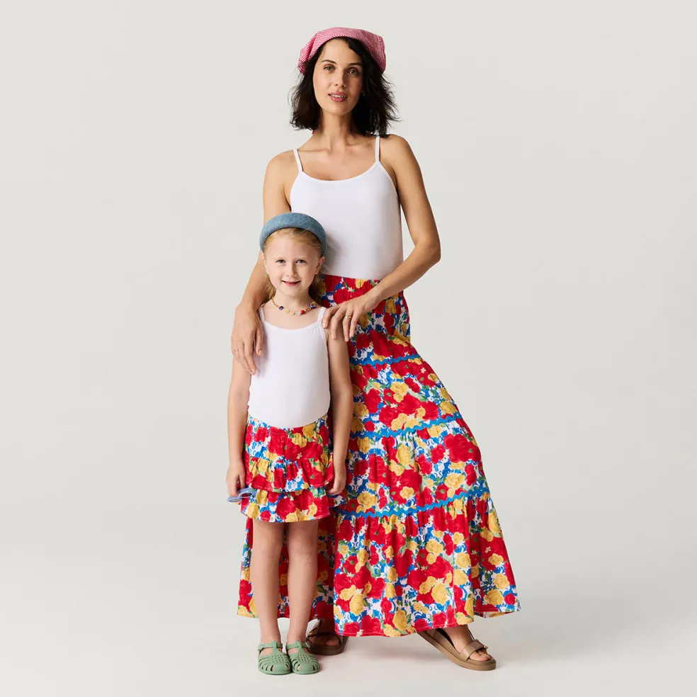 Women's Bamboo Challis Maxi Skirt