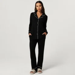 Women's Black Premium Knit Luxe Pajama Set