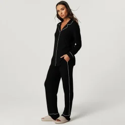 Women's Black Premium Knit Luxe Pajama Set