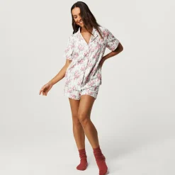 Women's Flannelette Short Pajama Set