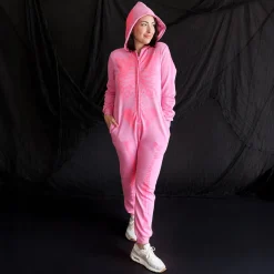 Women's Fleece Hooded Jumpsuit