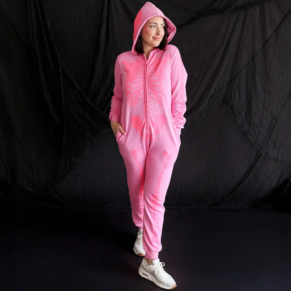 Women's Fleece Hooded Jumpsuit