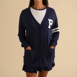 Women's French Terry Varsity Cardigan