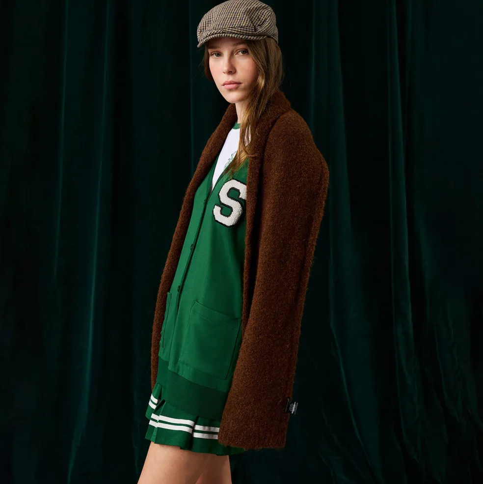 Women's French Terry Varsity Cardigan