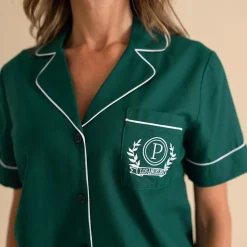 Women's Twill Pajama Short Set