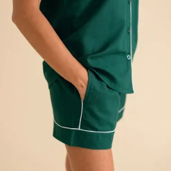 Women's Twill Pajama Short Set
