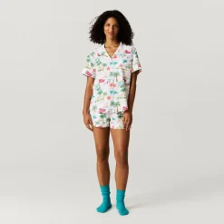 Women's Twill Pajama Short Set
