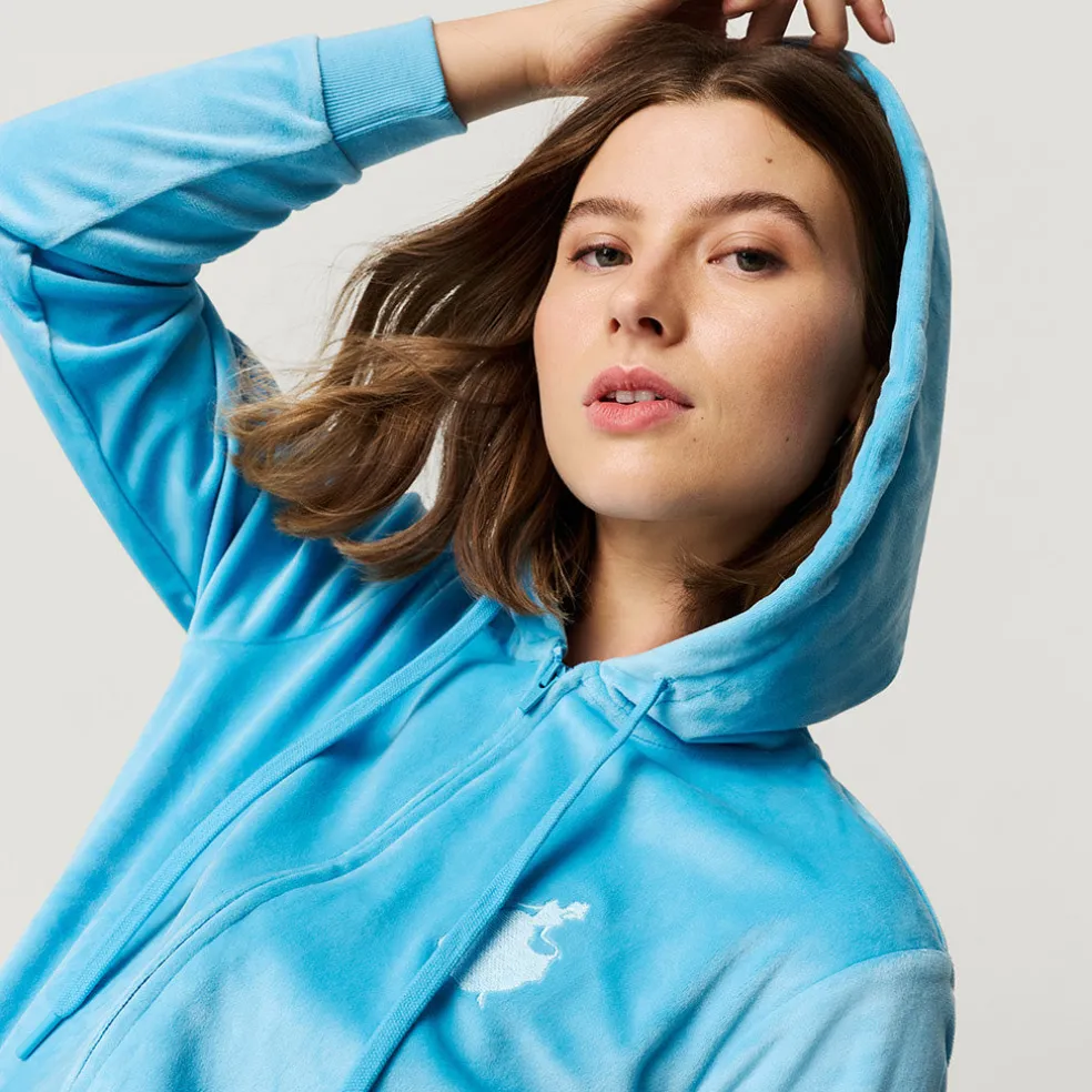 Women's Velour Zip Hoodie